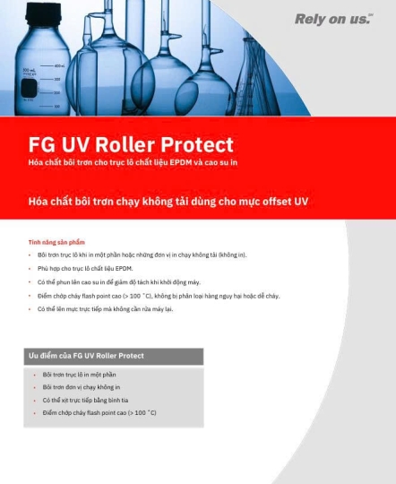 FG UV ROLLER PROTECT - Dung dịch bảo vệ  trục lô cho đơn vị chạy không tải, phù hợp với mực UV