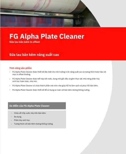 FG ALPHA PLATE CLEANER - Sữa lau bản in 
