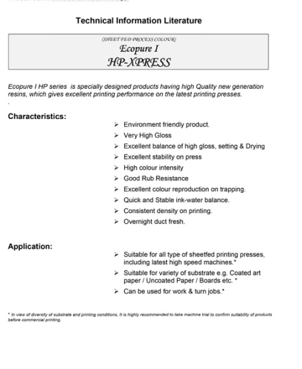 Mực Express, Mực in gốc dầu thực vật